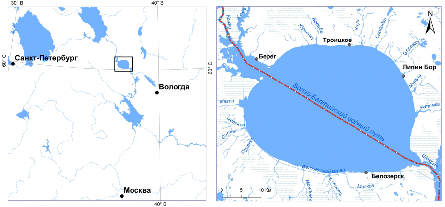 Карта осадков устье кубенское вологодская область