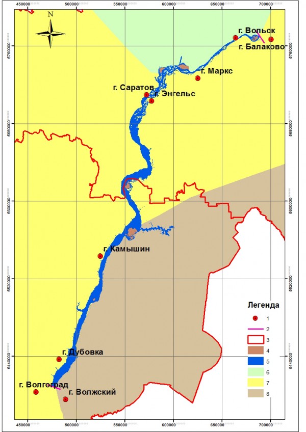 Водохранилище саратовское карта