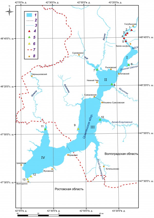 Цимлянское водохранилище волгоградская область карта